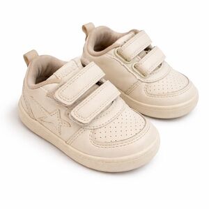 Kids White Star Velcro Sneakers